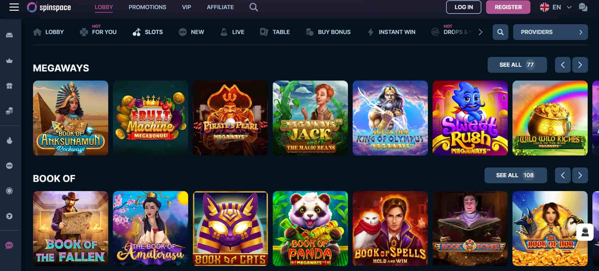 spinspace casino spilleautomater