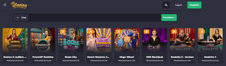 winning live casino