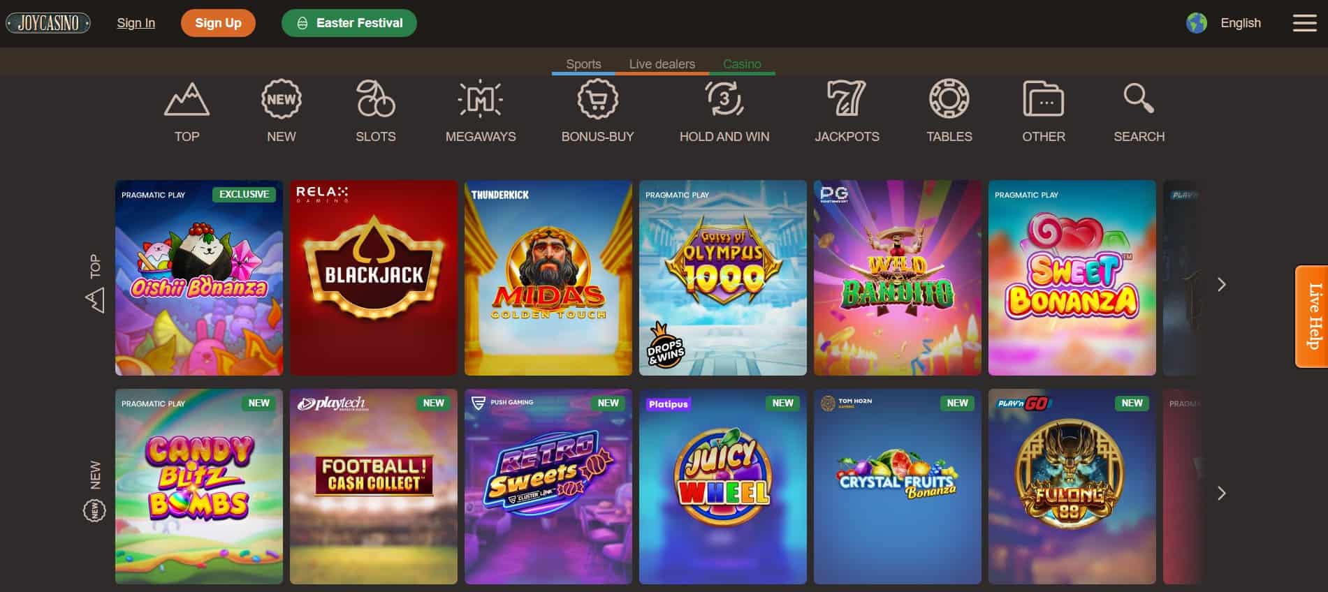 joy casino casinospill