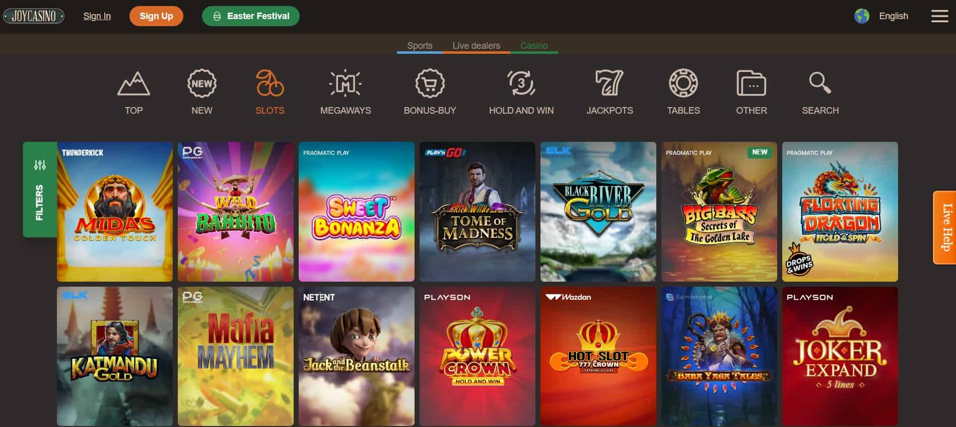 joy casino spilleautomater
