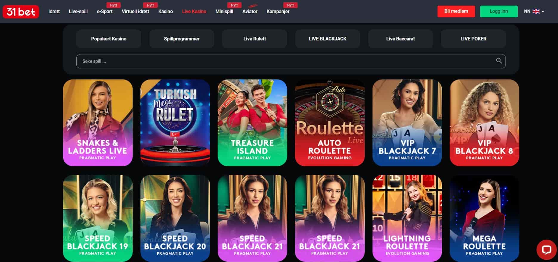 31bet casino live casino