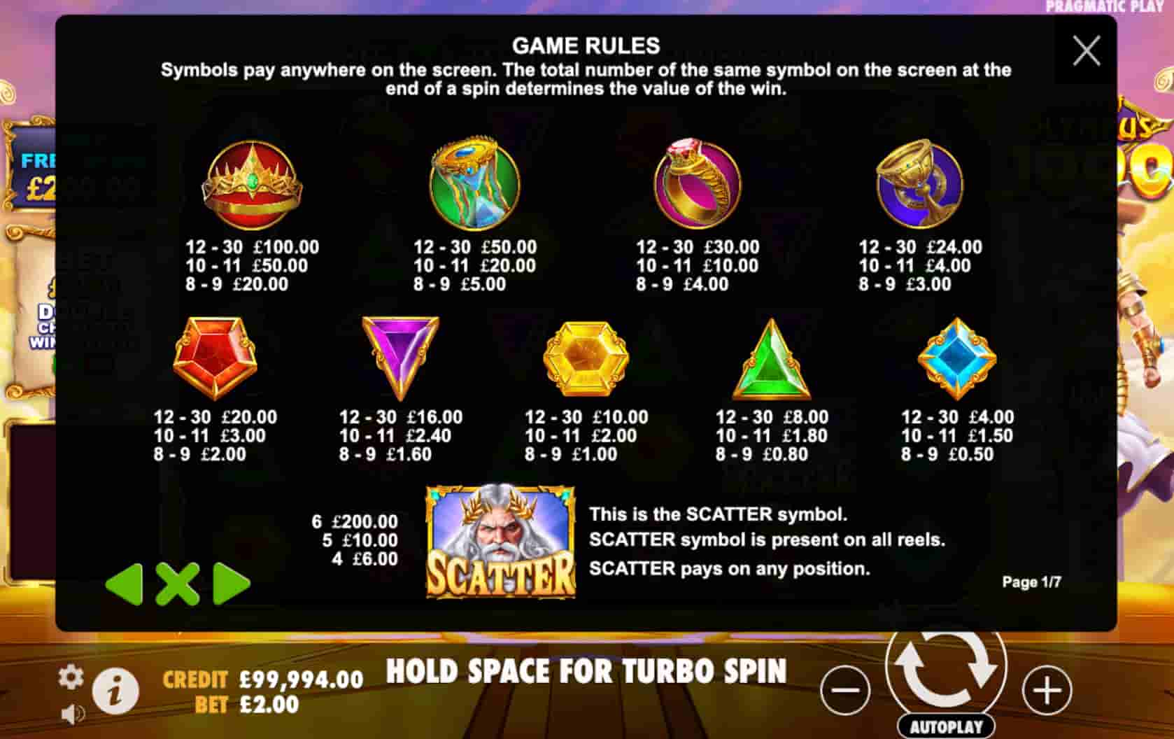 Gates of Olympus 1000 screenshot 4