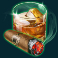 the great pigsby megapays slot bourbon tumbler and cigar symbol