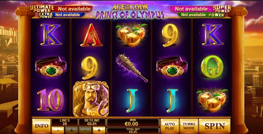 age of the gods prince of olympus game