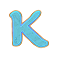 ancient script symbol k