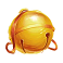 lucky fortune cat symbol golden bell