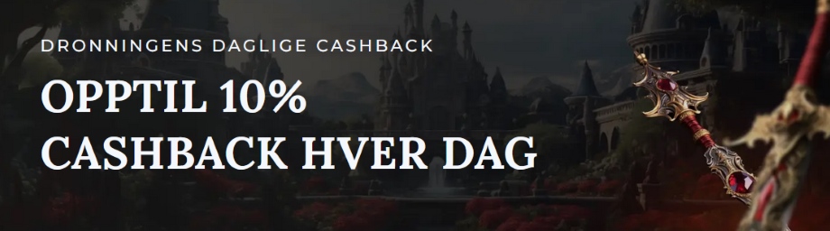 spades queen daglig dronningens cashback