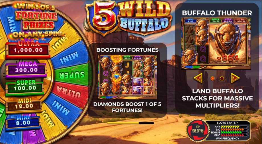 5 wild buffalo hovedside