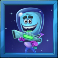 space attacks dream drop blå alien symbol