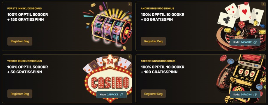 24casino velkomstbonus