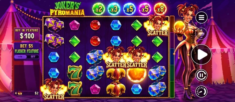 jokers pyromania spill