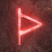 odin lightning blitz rød runestein symbol