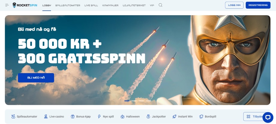 rocketspin casino anmeldelse