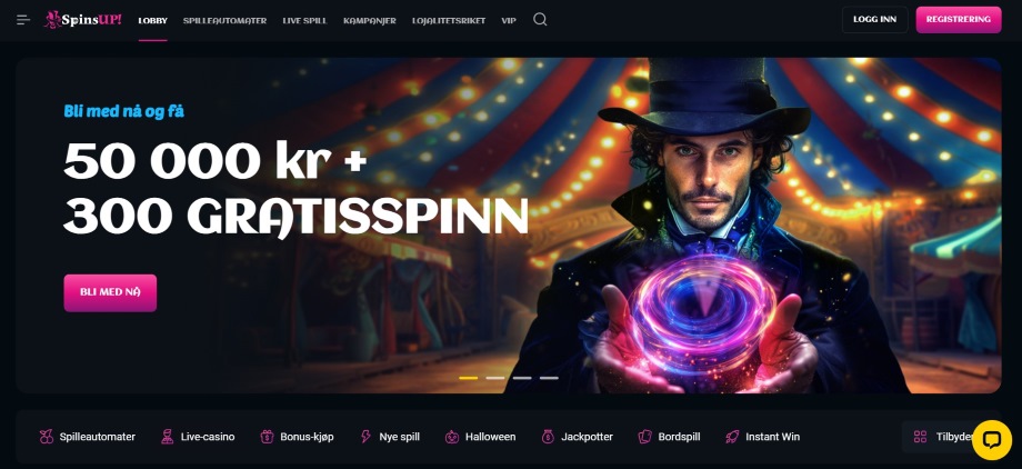 spins up casino anmeldelse
