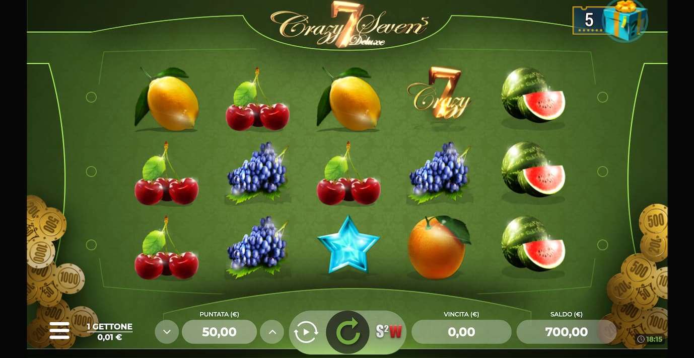 сrazy seven 5 deluxe spilleautomater