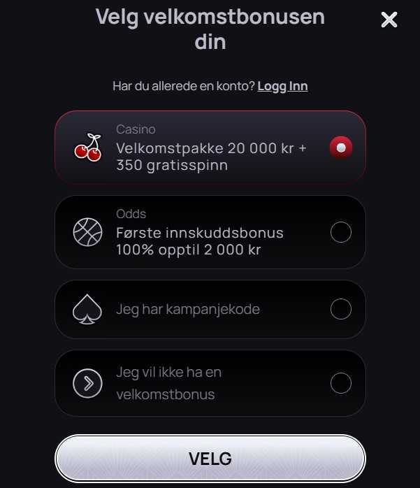 casinova registration