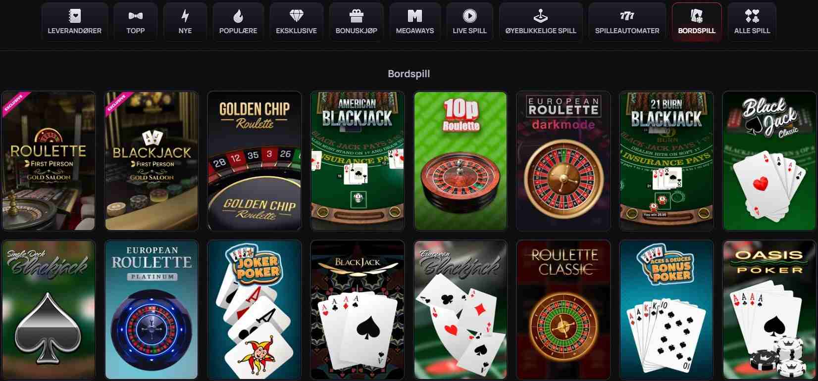 casinova table games