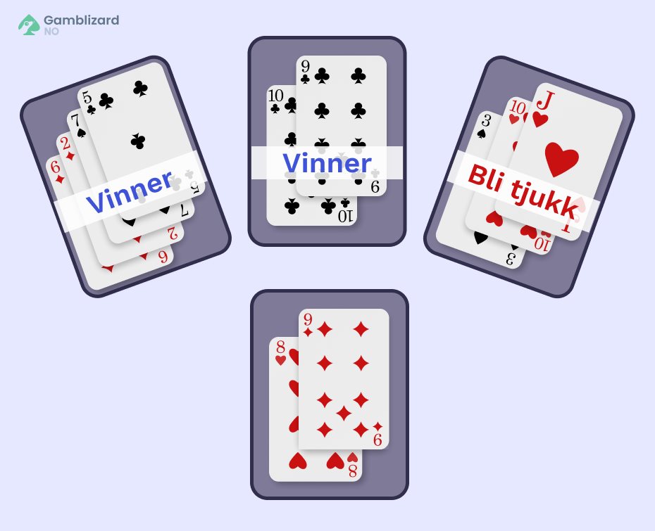 de endelige blackjack hendene som viser vinnerne