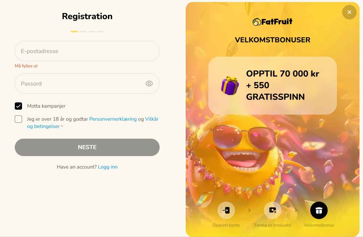 fat fruit casino registration