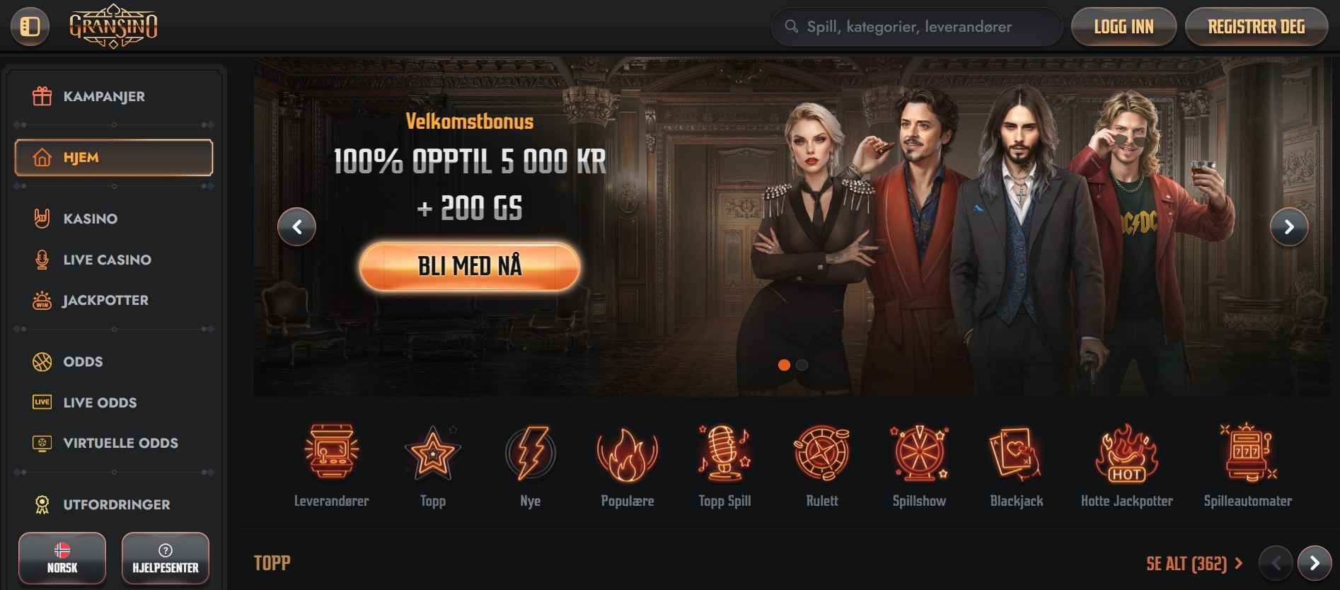 gransino main page