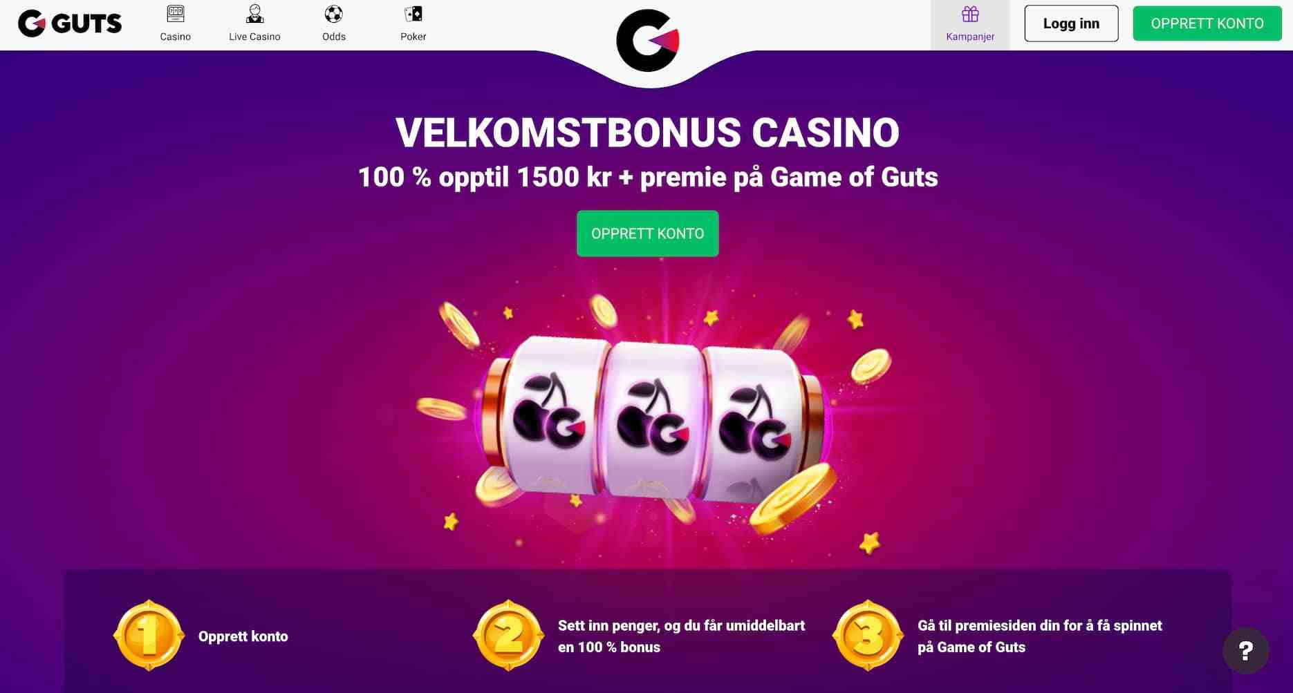 guts velkomstbonus