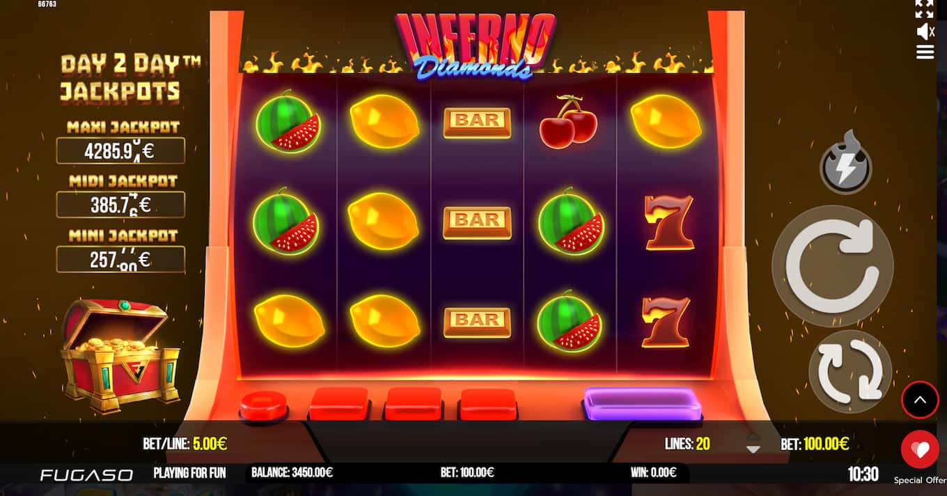 inferno diamonds spilleautomater