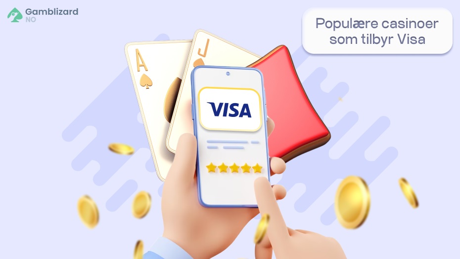 populære casinoer som tilbyr Visa