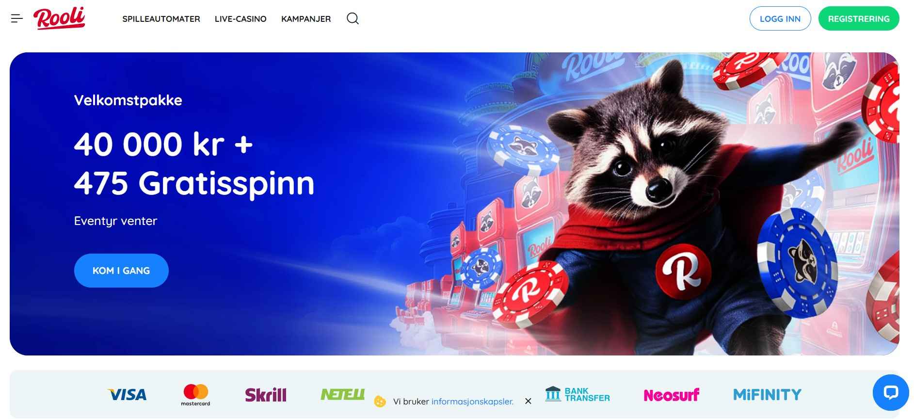 rooli casino main page