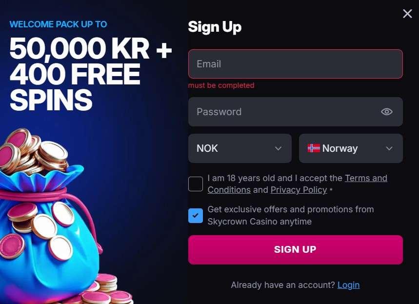 skycrown registration