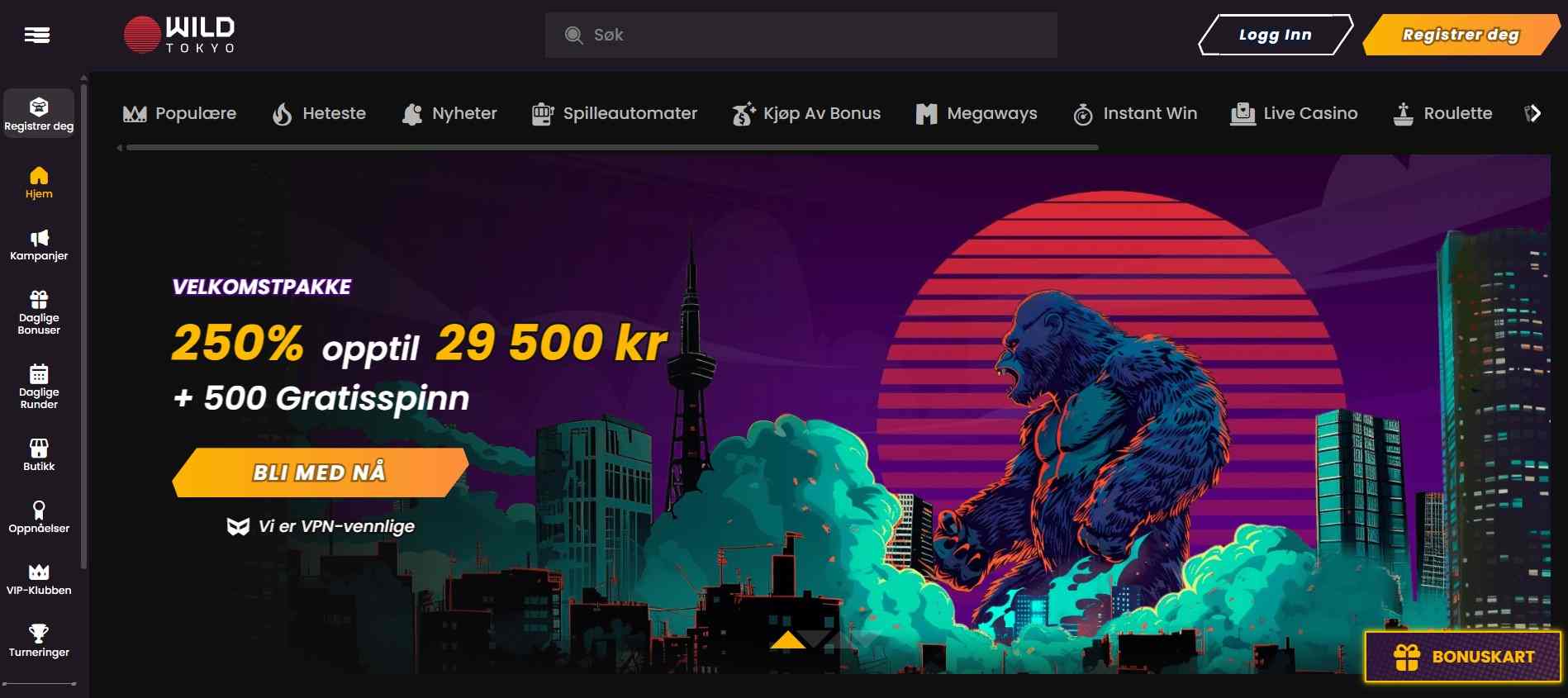 wild tokyo casino main page