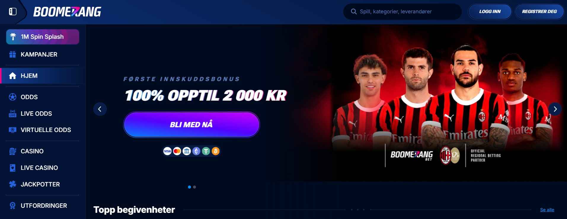 boomerang bet main page