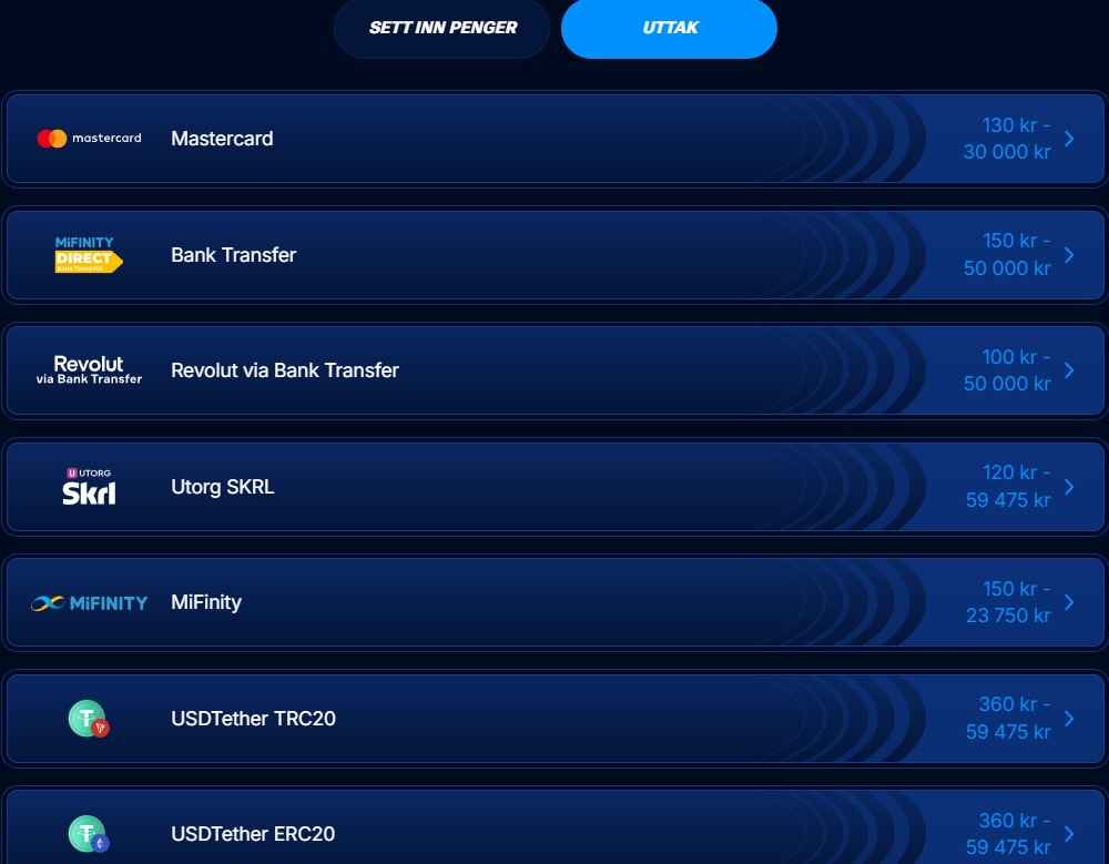 boomerang bet withdrawal methods