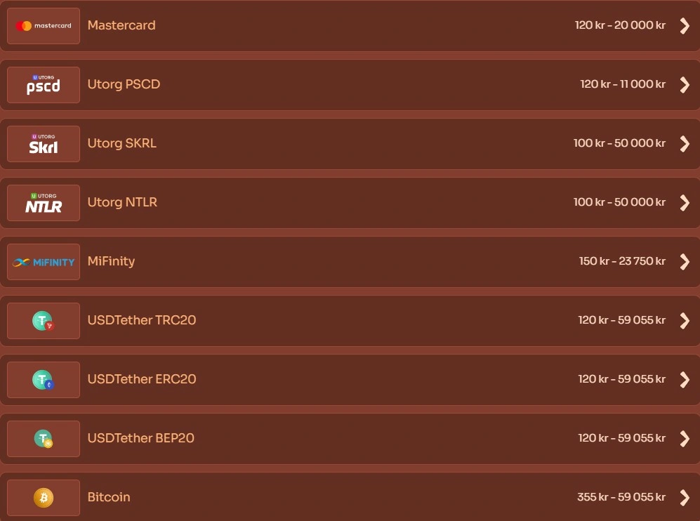 cleobetra deposit methods