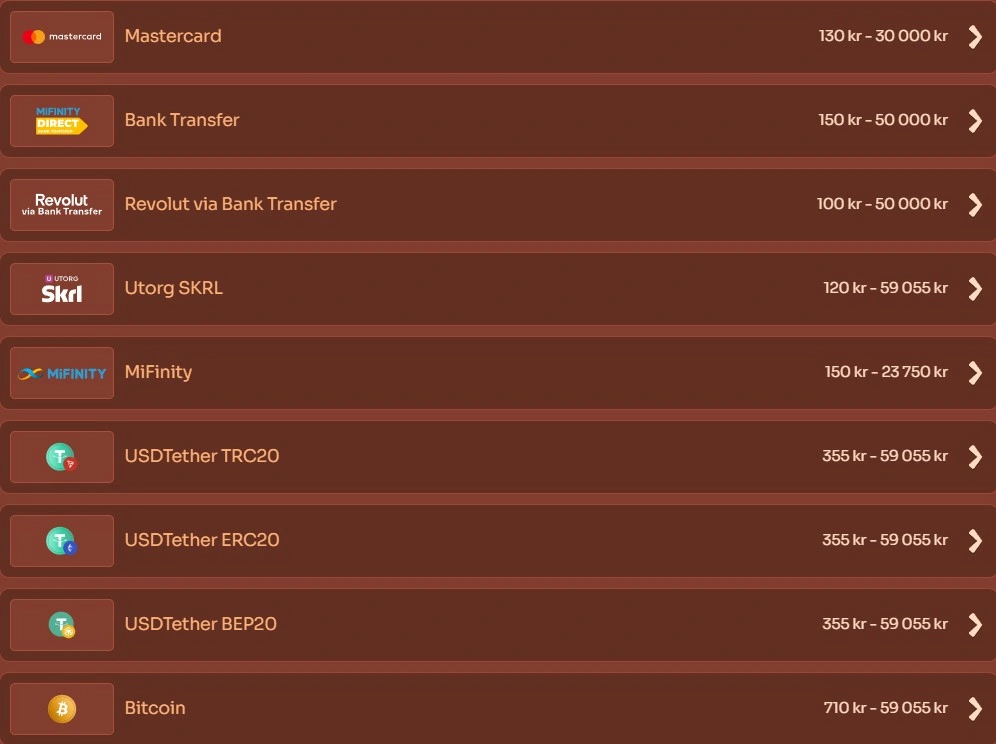 cleobetra withdrawal methods