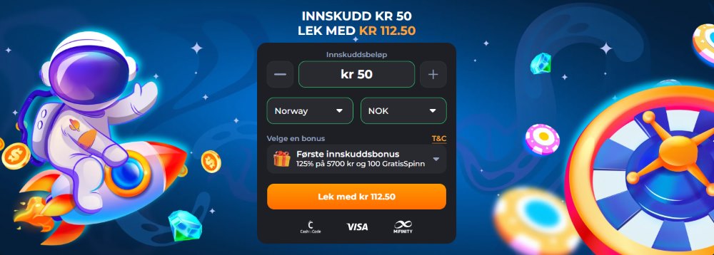 cosmicslot casino velkomstbonus
