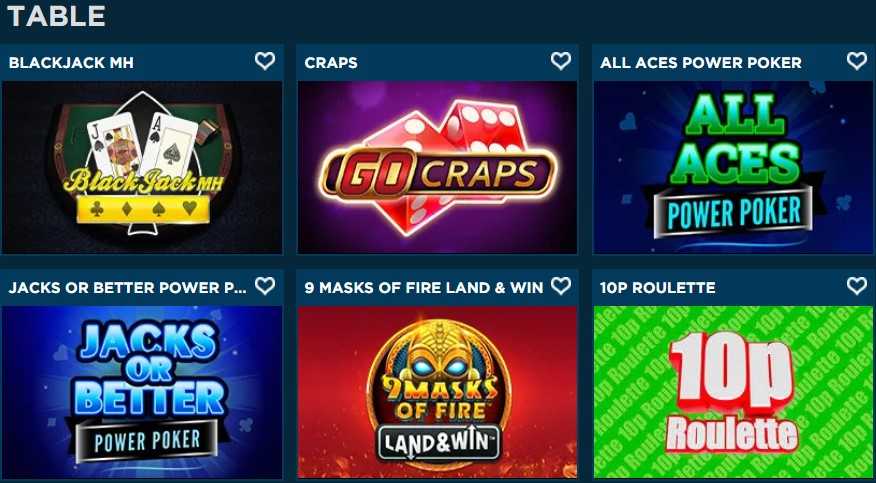 diamond7 casino table games