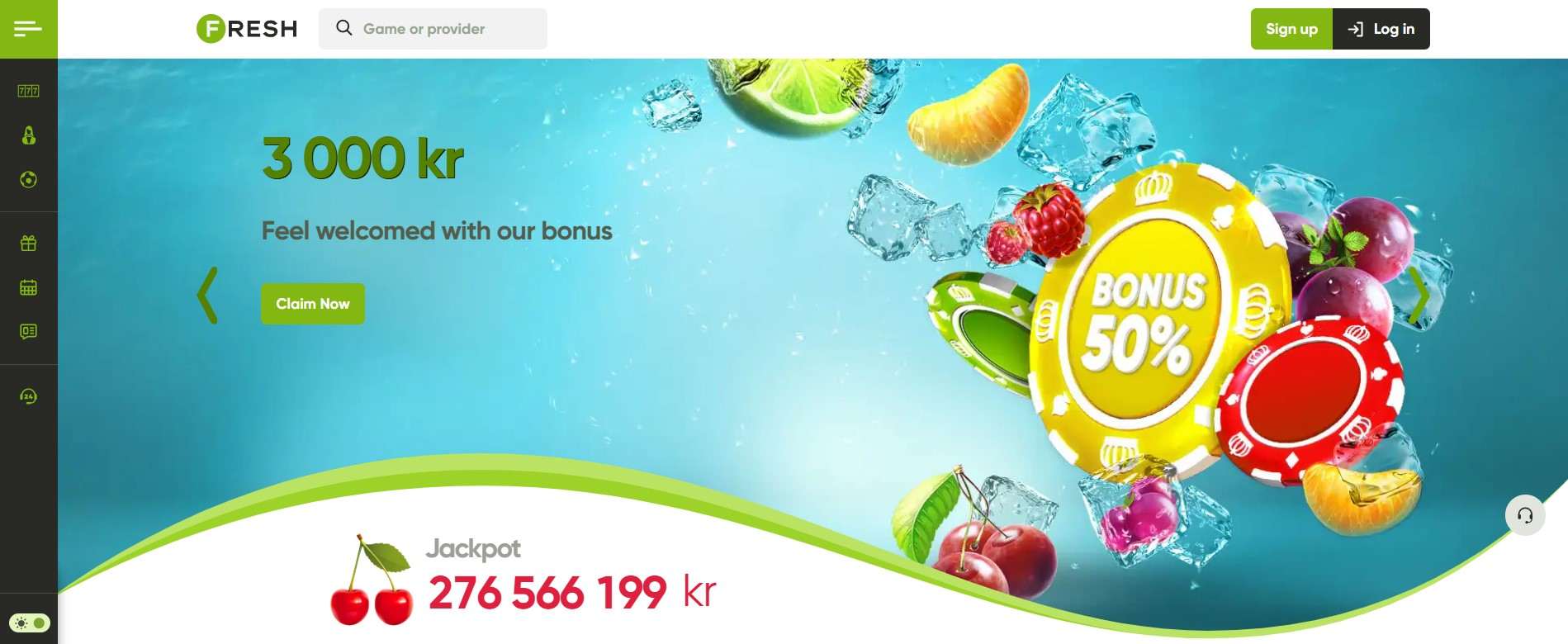 fresh casino bonus