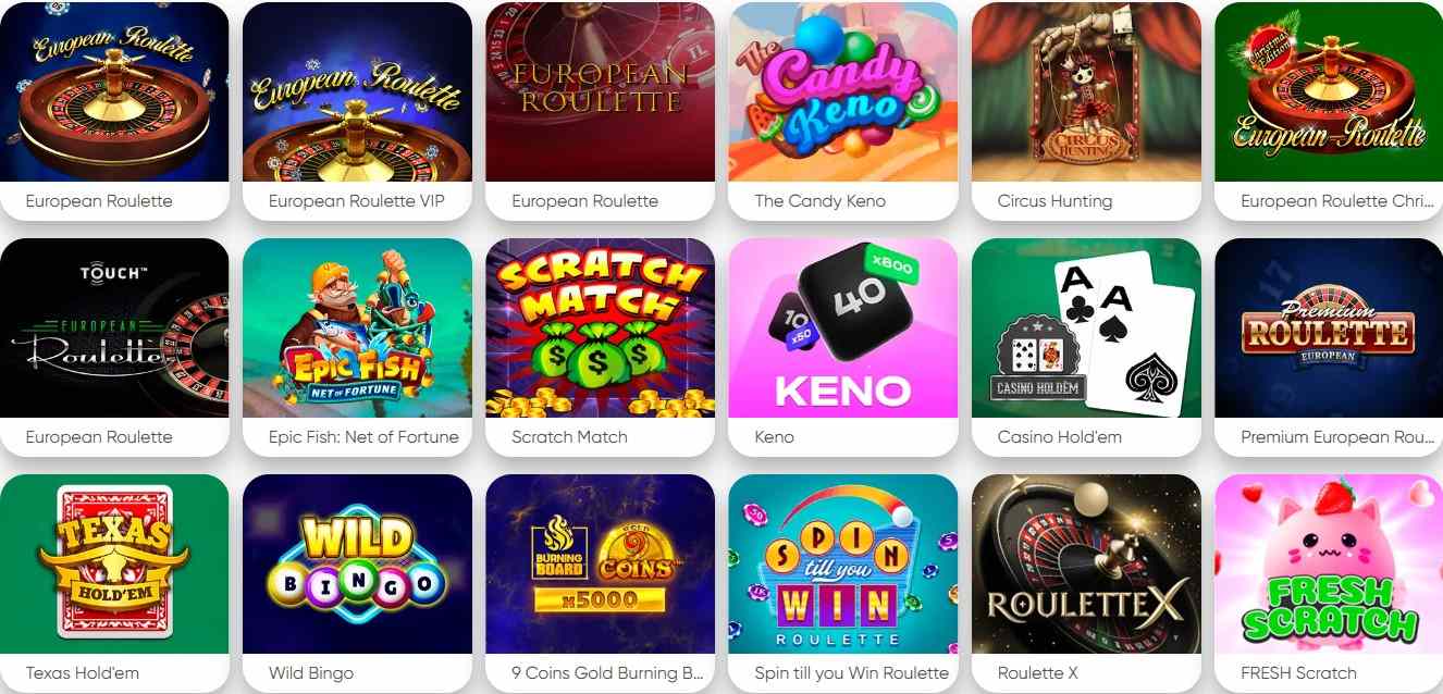 fresh casino table games
