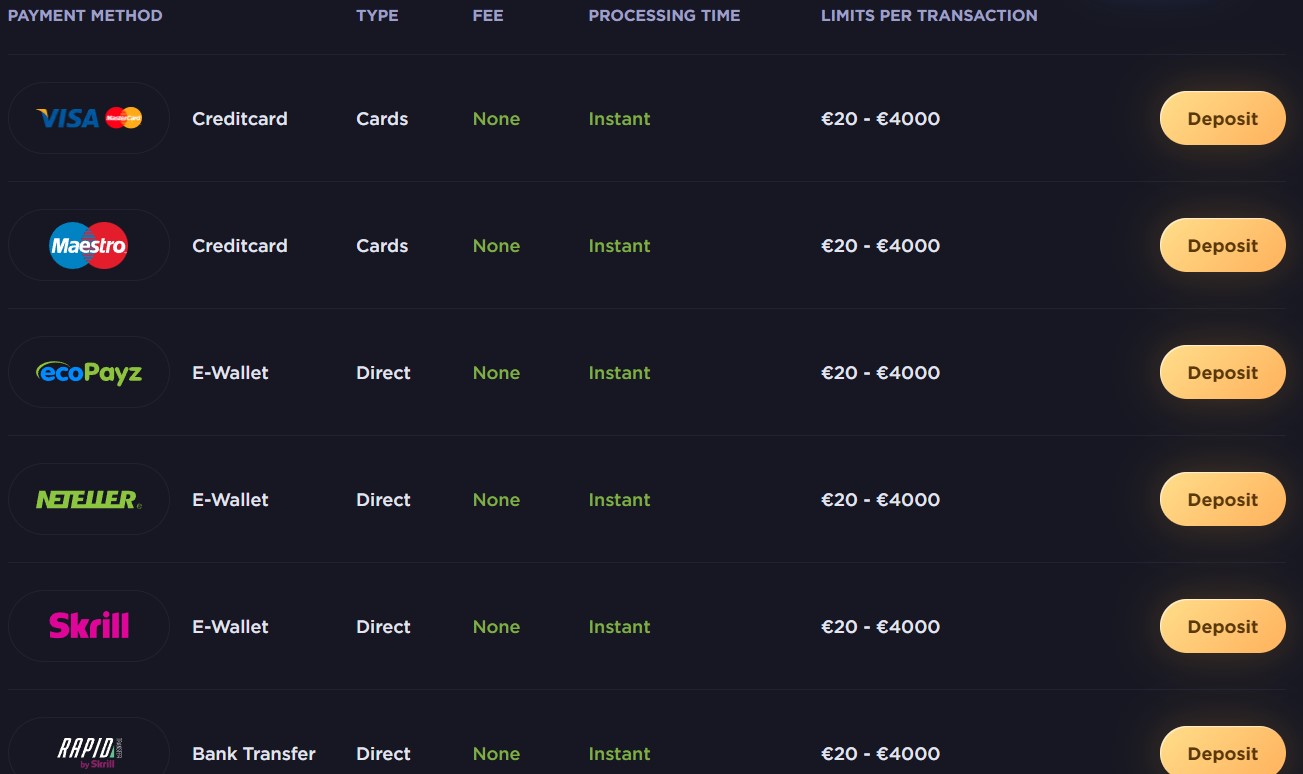 kas casino deposit methods