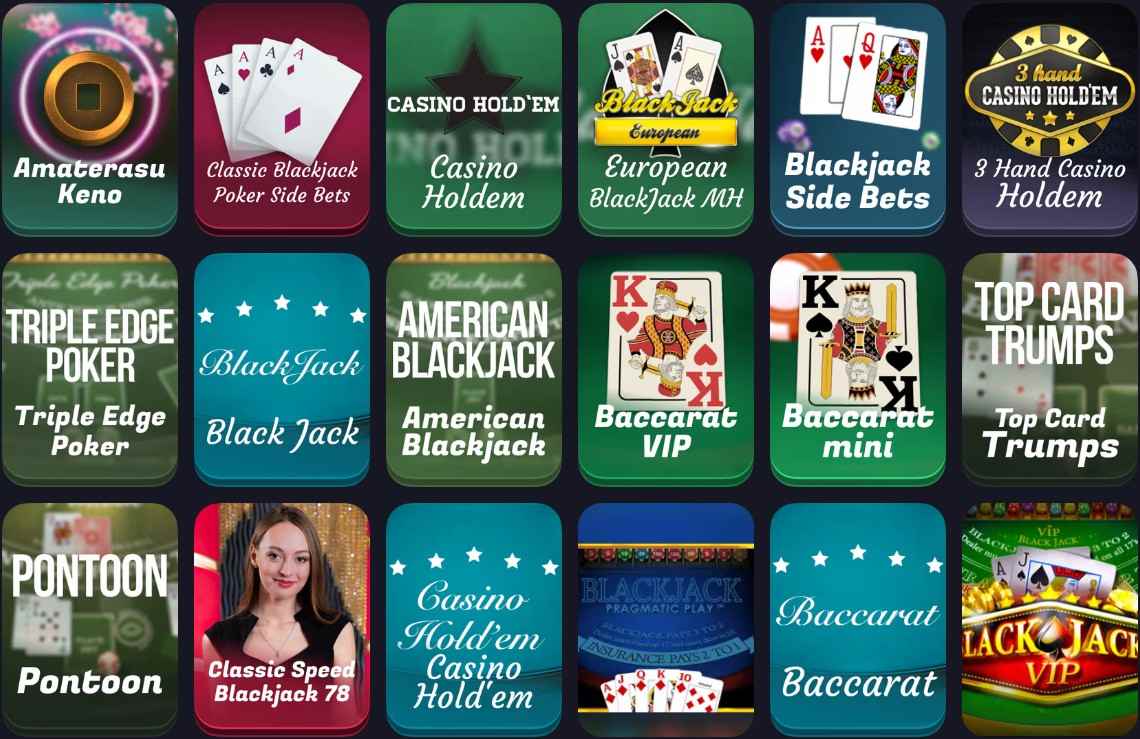 kas casino table games