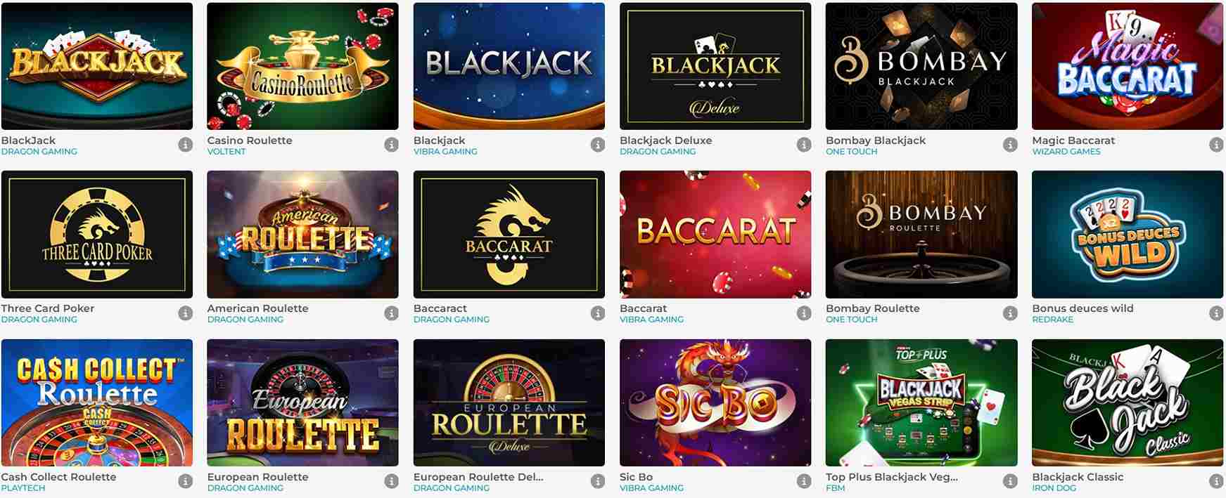 merlin casino table games