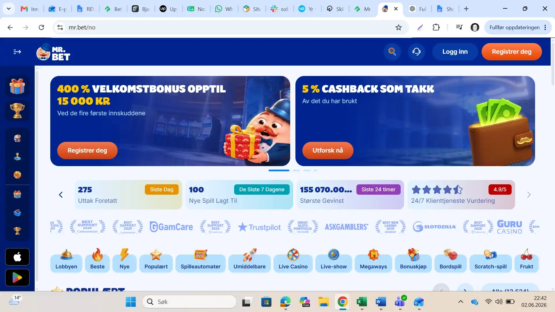 mrbet velkomstbonus