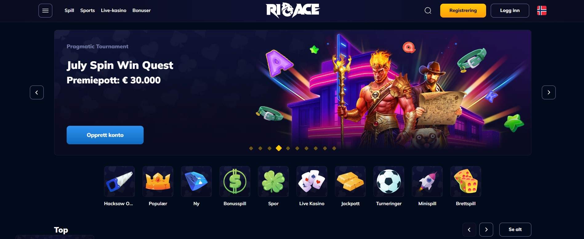 rioace main page