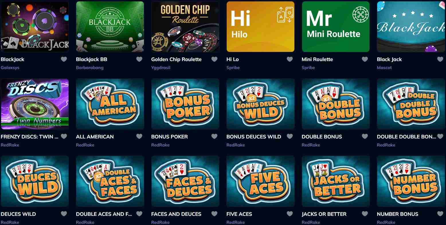 rioace table games