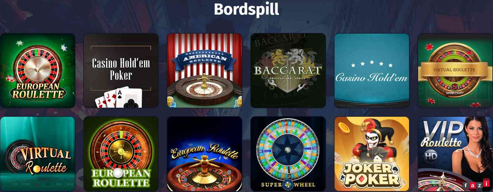 spinlander casino table games