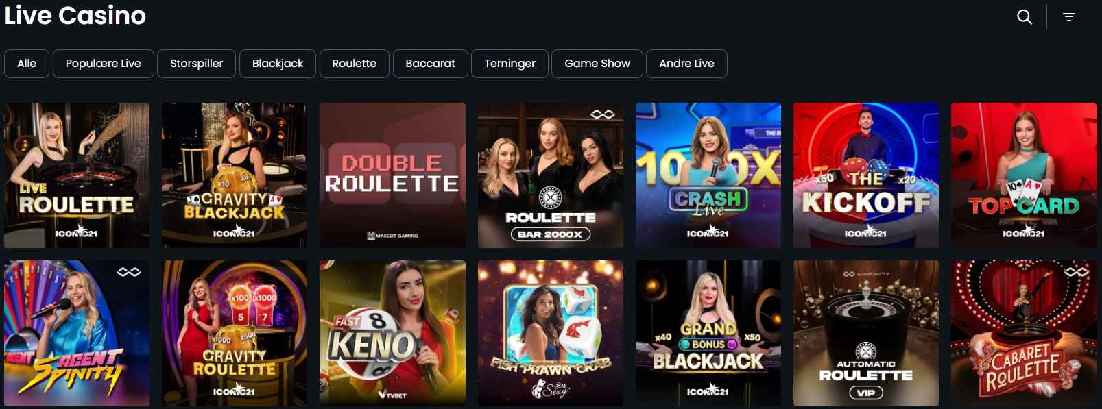 starzino live casino