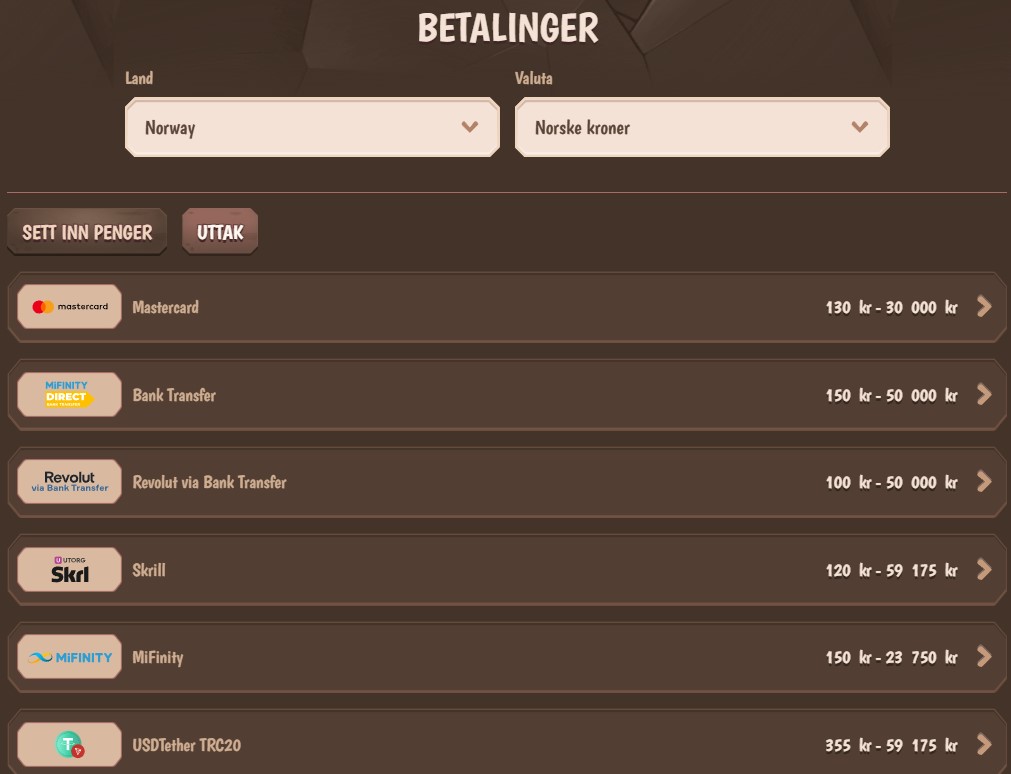 stone vegas casino withdrawal methods