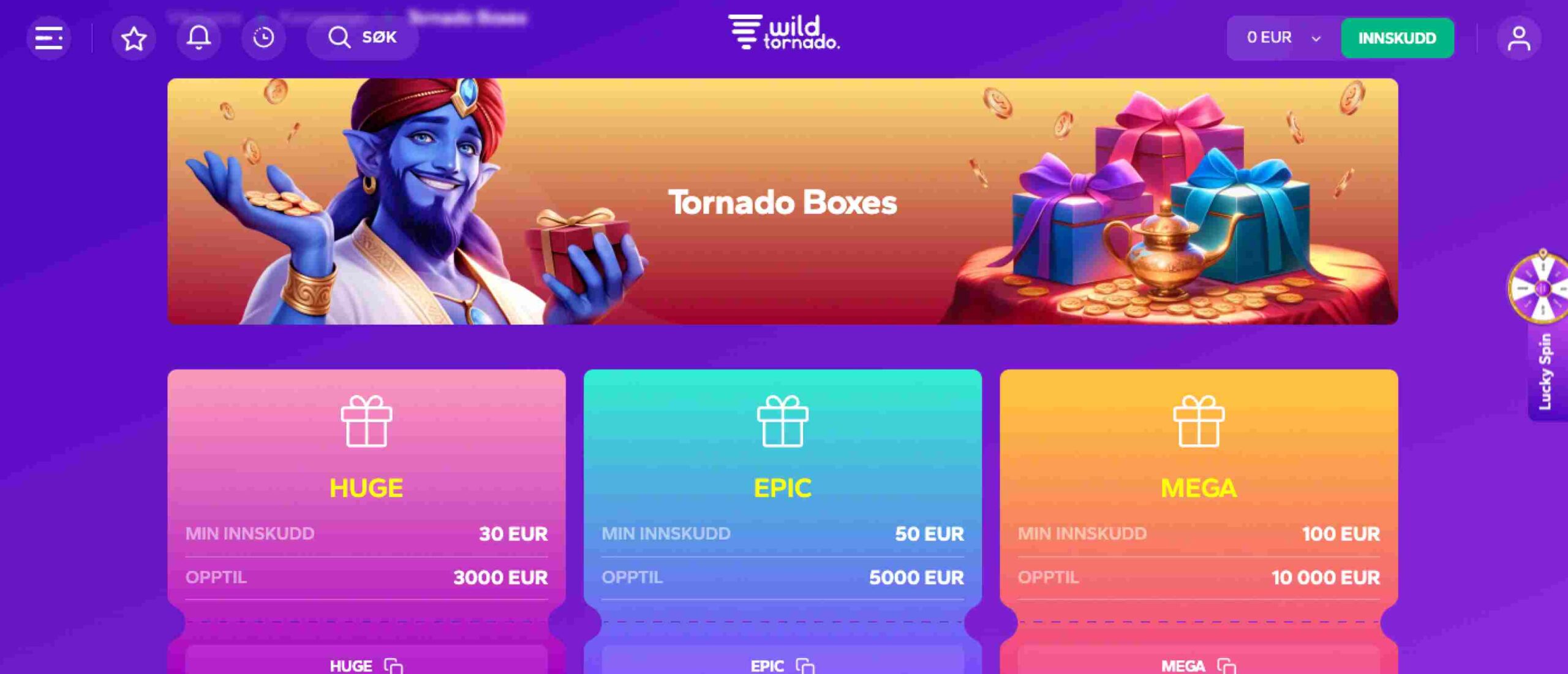 Wild Tornado Casino bonuser og kampanjer