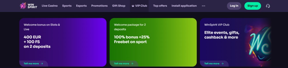 winspirit casino velkomstbonus