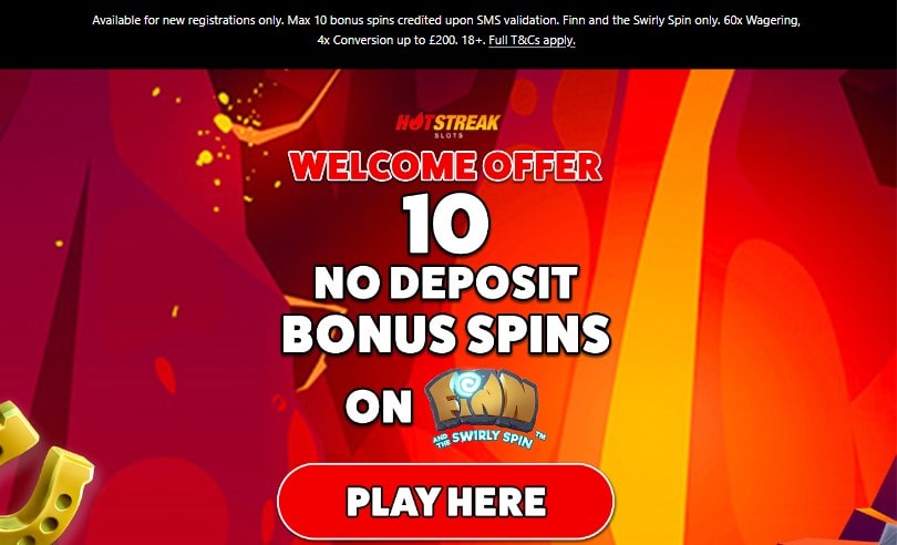 10 Free Spins for sms verification